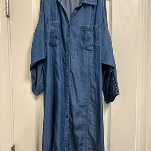 Guess Blue Denim Shirt Dress
